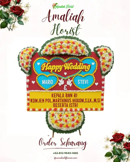 Papan Bunga Pernikahan Garden Wedding Rancamaya